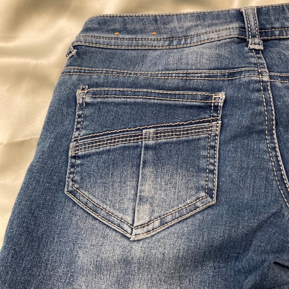 Mossimo Supply Co. Skinny Jambe Moulante Low Rise Blue Jeans Juniors Size 1 VGUC - Picture 9 of 15